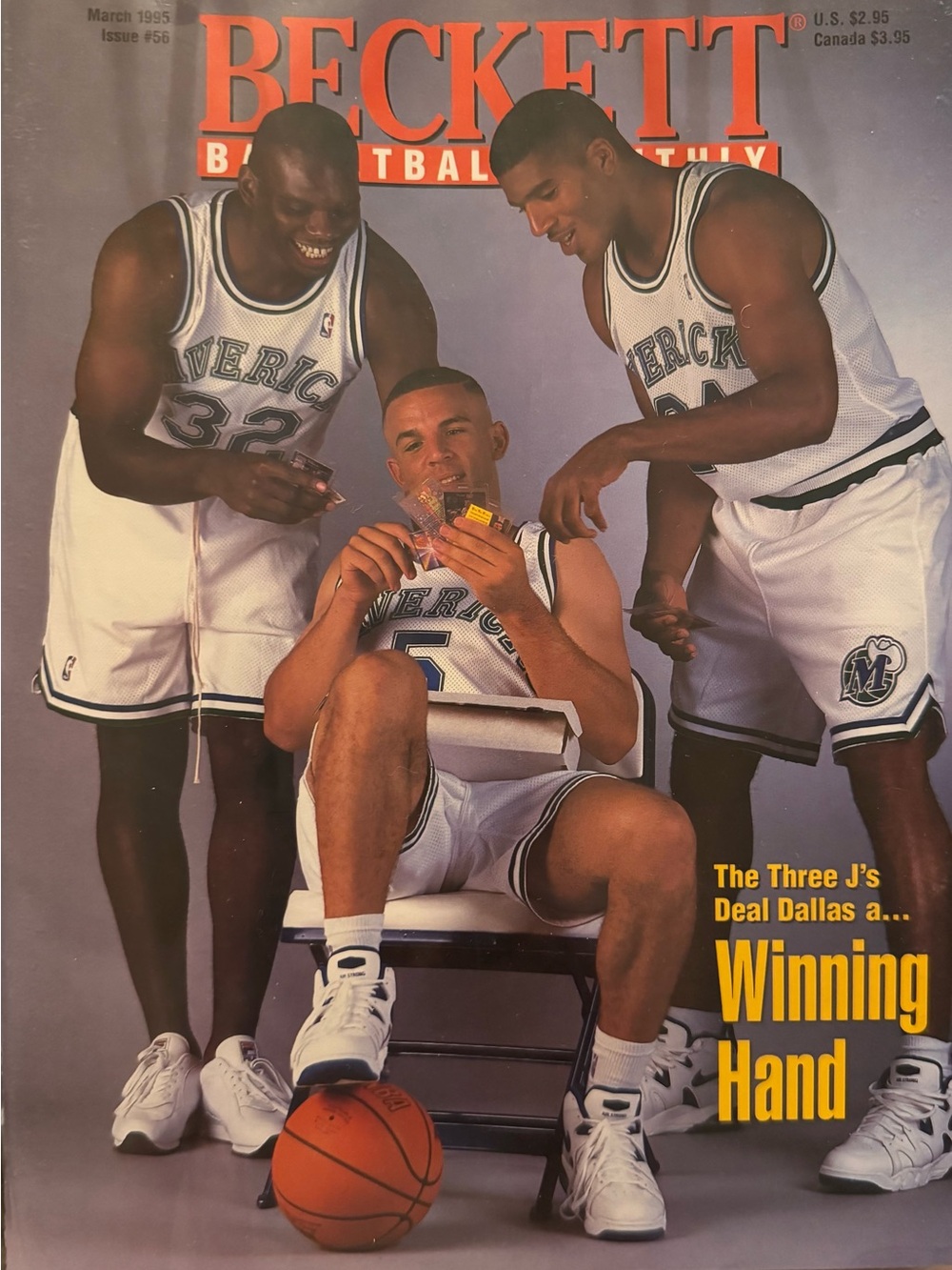 Beckett Basketball Monthly #56 March 1995 Kidd Mashburn Jackson